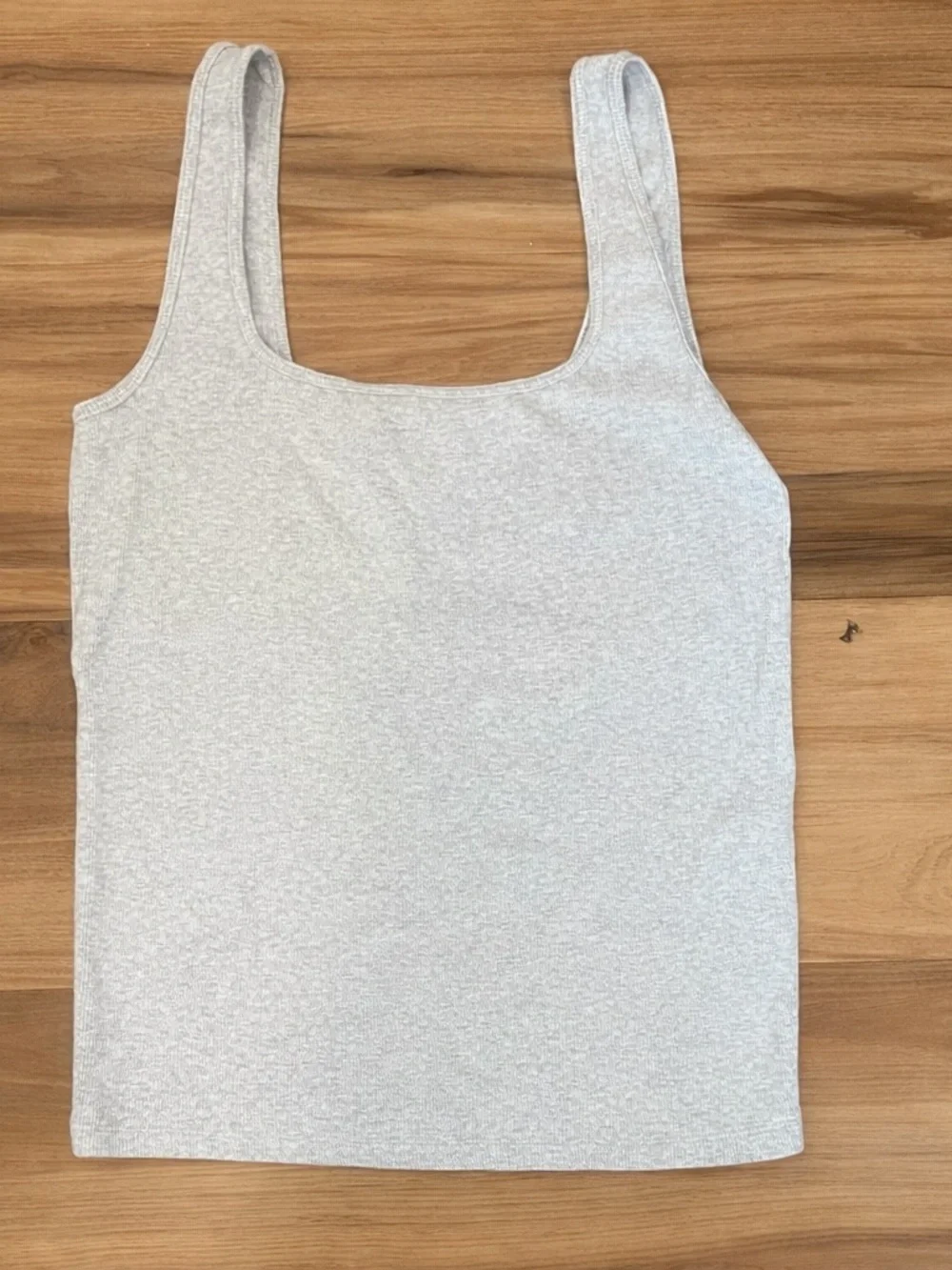 Abercrombie & Fitch A&F Essentials Light Gray Ribbed Tank Top Size M - Picture 1 of 2